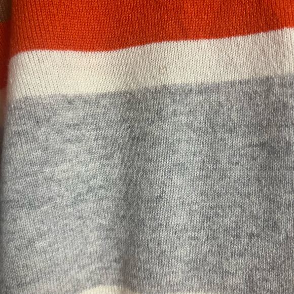 Eleventy Gray Red Striped 100% Cashmere Crewneck Pullover Sweater Size Large - Picture 10 of 12